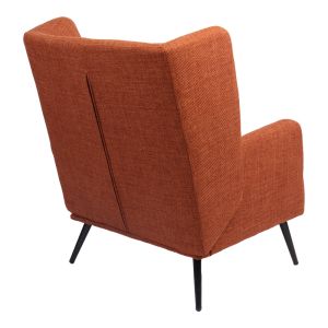 Mareta armchair with terracotta and black legs 83x80x99cm