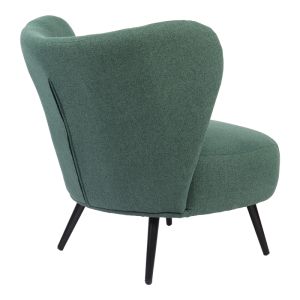 Nagreta armchair green upholstery and black metal legs 77x73x74cm