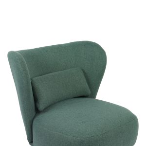 Nagreta armchair green upholstery and black metal legs 77x73x74cm