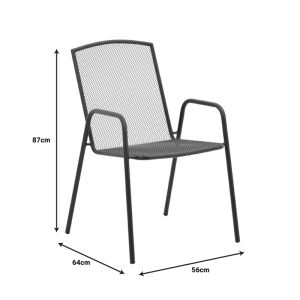 Armchair Pomedon tripod black metal 56x64x87cm