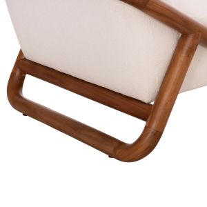 Armchair Ramrod Sm9967, teak, natural beige 75x87x79cm.
