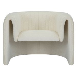 Armchair Riker, boucle, white color, metal frame 92x74x69cm Hm9682,04