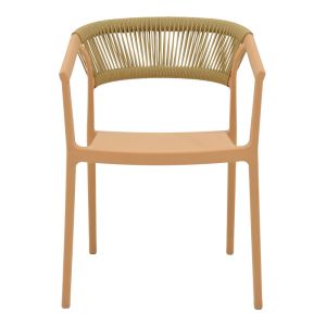 Фотьойл Sillia стифиращ се Pp Cappuccino абажур с бежов ратан 55x52x74.5cm