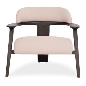 Armchair Triad Sm9968 teak in black-cream-white fabric 80.5x74x66.5cm.