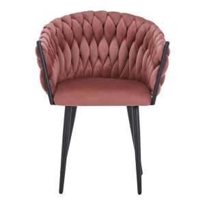 Vivian armchair, Rotten Apple color, velvet legs, black metal, 61x55x80 cm