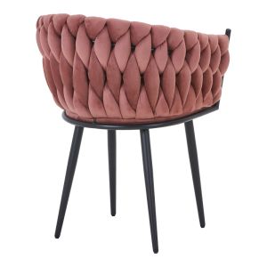 Vivian armchair, Rotten Apple color, velvet legs, black metal, 61x55x80 cm