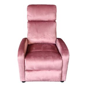Norva velvet relaxation armchair in dusty pink color 68.5x86x100cm