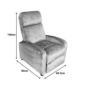 Norva velvet relaxation armchair in dusty pink color 68.5x86x100cm