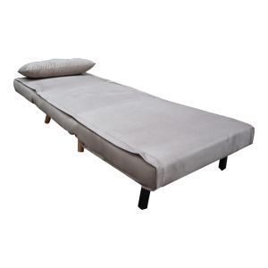 Armchair-bed Josuane I Velvet in gray color 78x80x81cm