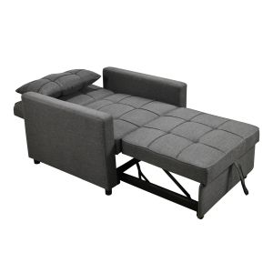 Фотьойл-легло Mero Hm3306.01 сив плат 98x85x88всм.