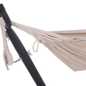 Hammock Crave Hm6304.02 anthracite metal frame - beige fabric 265x93x105cm.