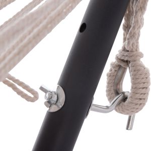 Hammock Crave Hm6304.02 anthracite metal frame - beige fabric 265x93x105cm.