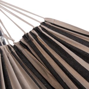 Hammock Crave Hm6304.03 anthracite metal frame - blue fabric with white stripes 265x93x105cm.