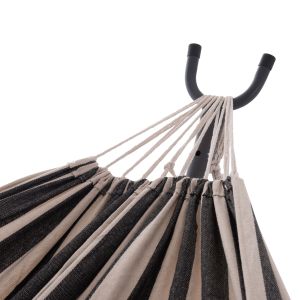 Hammock Crave Hm6304.03 anthracite metal frame - blue fabric with white stripes 265x93x105cm.