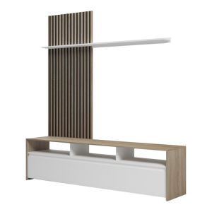 Delfina living room set in sonoma and white 190x40x199.5cm