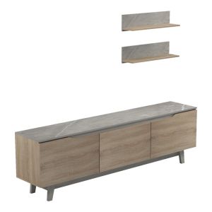 Kasia living room set in beige marble-senoma color 180x35x48.5 cm