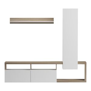Leganto living room set in sonoma and white 220.5x35x197.5cm