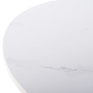 Холна маса Acrylon, бял мрамор Hpl, акрилни крака D40x41hcm Hm9779,01