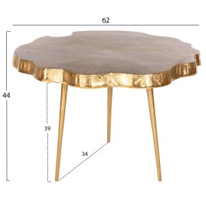Холна маса Angul Hm4263 метална цвят златен/черен 62x62x44hcm