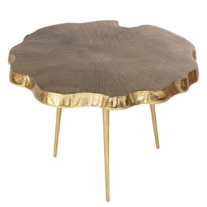 Холна маса Angul Hm4263 метална цвят златен/черен 62x62x44hcm