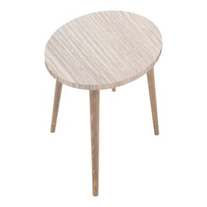 Barton coffee table with natural veneer top and walnut legs 90x45x40 cm