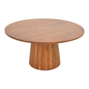 Coffee table Bold Canicule Ii solid acacia wood in walnut color 80x40 cm