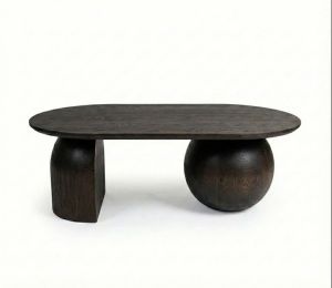 Холна маса Bold Kane тонирано към кафяво масивно мангово дърво 110x66x45см
