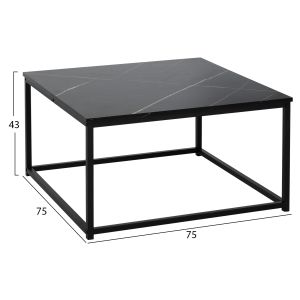 Coffee table Braylen Hm8942,13 melamine top with marble effect 75x75x43hcm
