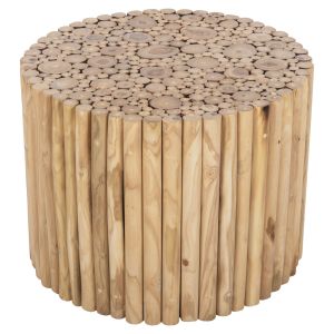 Холна маса Cooter Naturally Hm9864 от тикови клонки в натурален цвят D60,5x46hcm