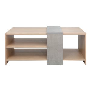 Cozeto coffee table in natural cement-gray color 100x53x41.5 cm
