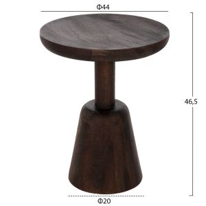 Холна маса Crabb Hm9701 масивно мангово дърво D40x49,5hcm