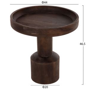 Холна маса Cramm Hm9700 масивно мангово дърво в тъмно кафяв цвят D45x47hcm