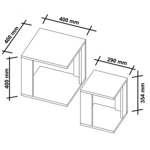 Холна маса Cubic Zigon 40x40x40