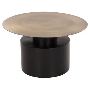 Холна маса Cutty, метал в черно и античен месинг D76x45,5hcm Hm9722