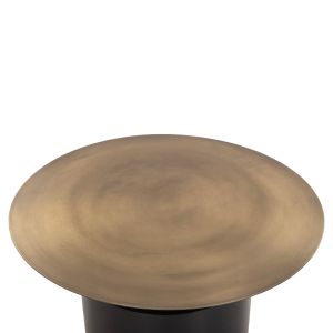 Холна маса Cutty, метал в черно и античен месинг D76x45,5hcm Hm9722