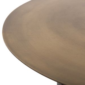Холна маса Cutty, метал в черно и античен месинг D76x45,5hcm Hm9722