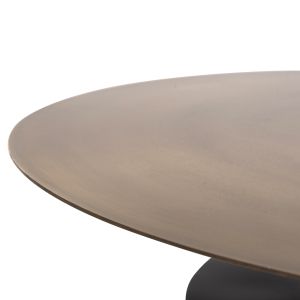 Холна маса Cutty, метал в черно и античен месинг D76x45,5hcm Hm9722