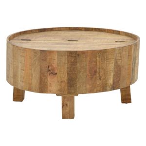 Холна маса Darian масивно мангово дърво цвят орех D90x45cm