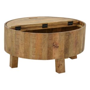 Холна маса Darian масивно мангово дърво цвят орех D90x45cm