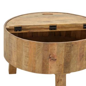 Холна маса Darian масивно мангово дърво цвят орех D90x45cm