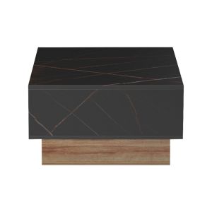 Coffee table Dekost in oak-black marble lampshade 105x50x32cm