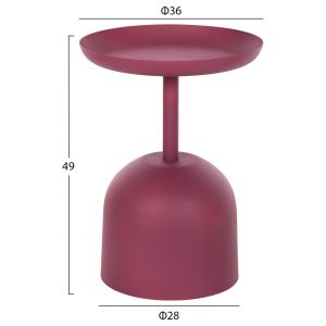 Холна маса Delbel Hm4262,06 метална в розов цвят D36x49hcm