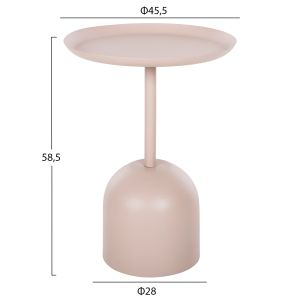 Холна маса Delbel Hm4265,10 метална цвят екрю D45,5x58,5hcm