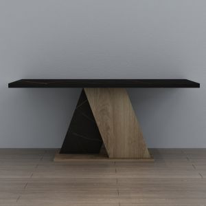 Холна маса Dile Hm9528,03 от меламин с плот цвят черен мрамор 110x55x47hcm