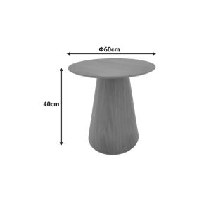 Donda coffee table made of Mdf in black color, dimensions 60x40 cm