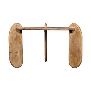 Coffee table Earten solid acacia wood in natural color D80x40cm