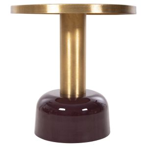 Холна маса Erode Hm4242,06 метална емайл лак и златен D50,5x52,5hcm