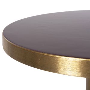 Холна маса Erode Hm4242,06 метална емайл лак и златен D50,5x52,5hcm
