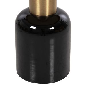 Холна маса Erode Hm4248,01 метална емайл лак черен/череша D50,5x50hcm