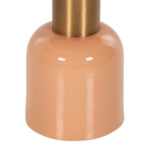 Холна маса Erode Hm4249,08 метална емайл лак праскова и златно D40,5x45,5hcm